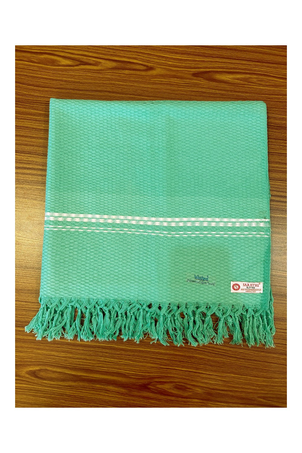 16% Discount! Kaitharikada - Pure Cotton Blotting Pattern - 30 x 60 Inch - 3KK124SAR