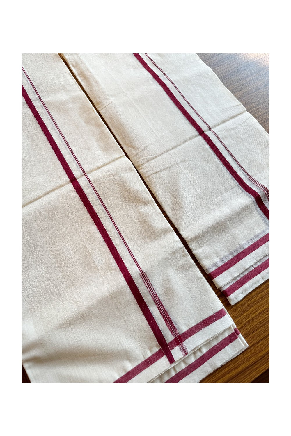 38% DISCOUNT!!! KaithariKada HANDLOOM UNAKKUPAAV Balaramapuram - 100% Cotton Puliyilakkara Chutty - SINGLE Set Mundu for Women -  Maroon - 3KK70SOM