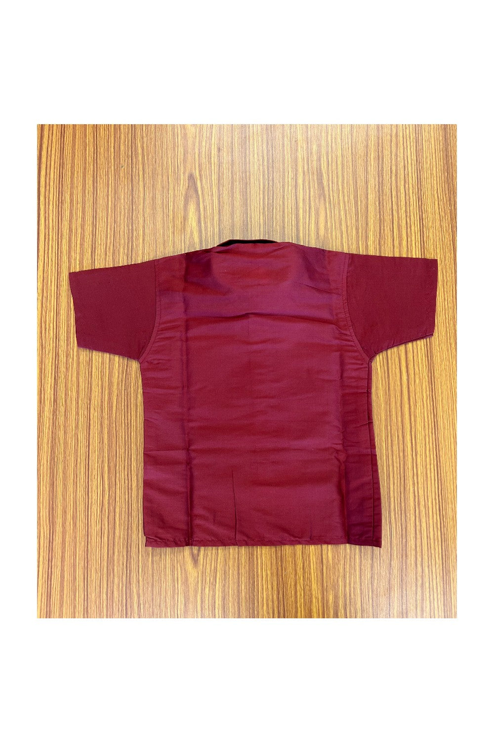 10% DISCOUNT !!! Yuvraj-Traditional South Indian Kids Silk Shirt & Mund - Dark maroon Shirt Off white Kasavu Mund Age 1- 3KK90YUV1.