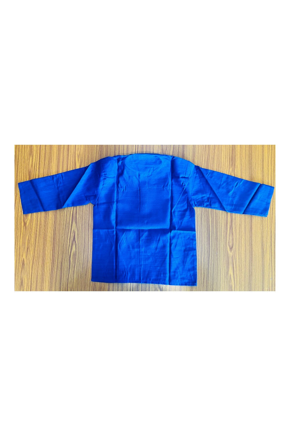 10% DISCOUNT !!! Kaitharikada -Traditional South Indian Kids Cotton Kurta & Mund - Blue Kurta Off white Kasavu Mund Age 5- 4KK106YUV5