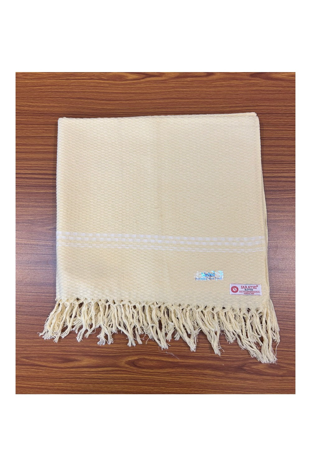 16% Discount! Kaitharikada - Pure Cotton Blotting Pattern - 30 x 60 inch - 5KK124SAR