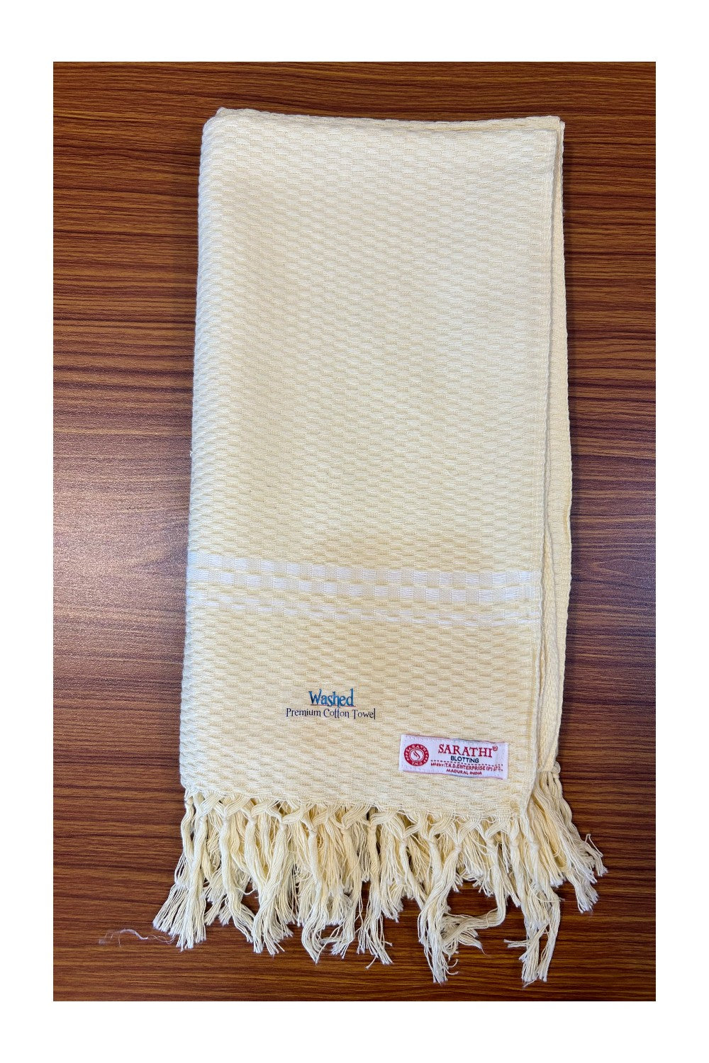 16% Discount! Kaitharikada - Pure Cotton Blotting Pattern - 30 x 60 inch - 5KK124SAR