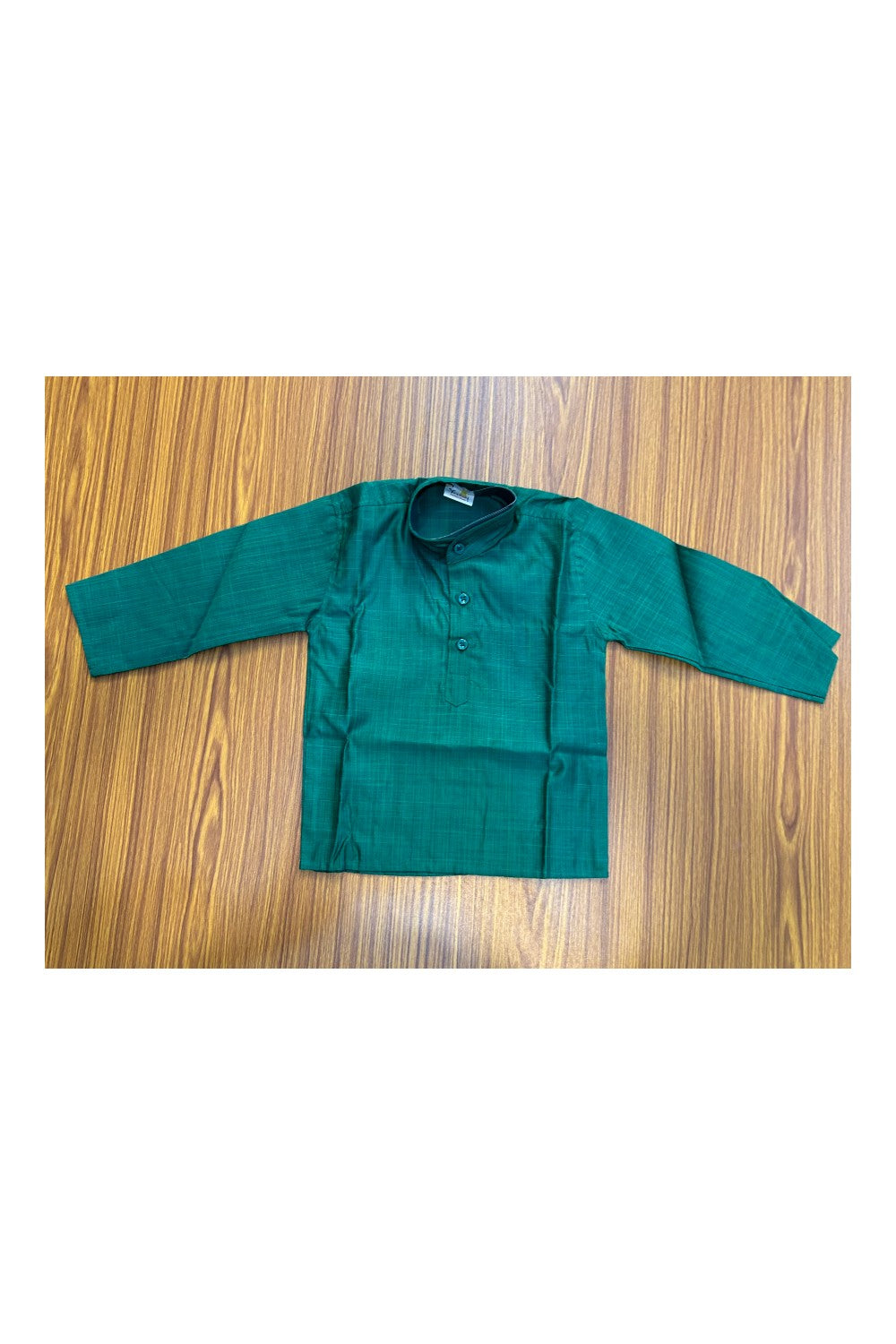 10% DISCOUNT !!! Yuvraj-Traditional South Indian Kids Cotton Kurta & Mund- Green Kurta Off white Kasavu Mund Age 1- 5KK91YUV1.