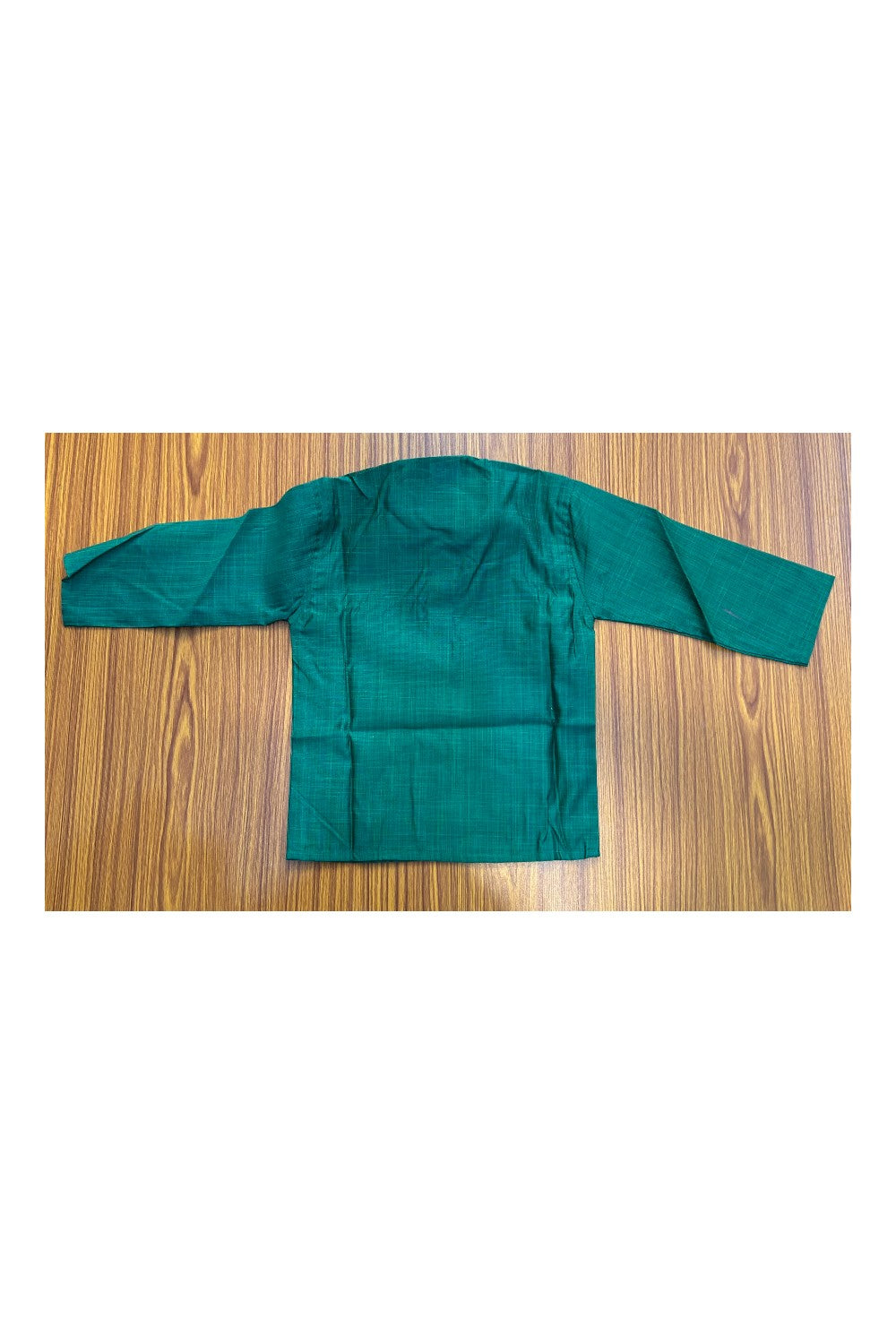 10% DISCOUNT !!! Yuvraj-Traditional South Indian Kids Cotton Kurta & Mund- Green Kurta Off white Kasavu Mund Age 1- 5KK91YUV1.