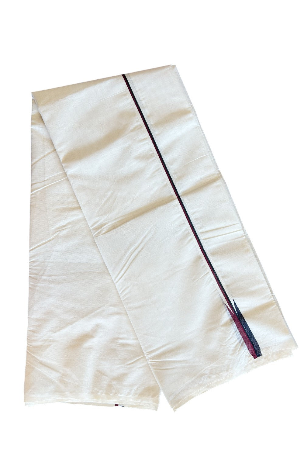 DMK VESHTI SHORT DHOTHI - DMK Veshti - 29% DISCOUNT! KaithariKada Balaramapuram 100% Cotton Double Off white - (Unbleached) Mundu/Dhoti-100x100 - 0.75 inch &  46 inches Height Puliyilakkara MAROON & BLACK Chutty - 6KK5079ASH