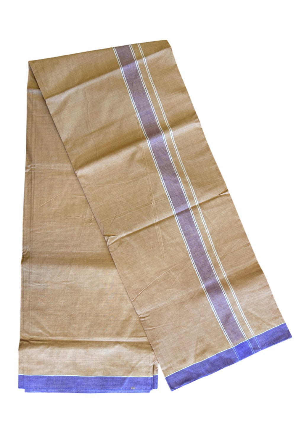 KaithariKada Kalamachal 100% Cotton Lungi/Kaily- KAVI - 2 inch Violet Border - 6KK8004KK