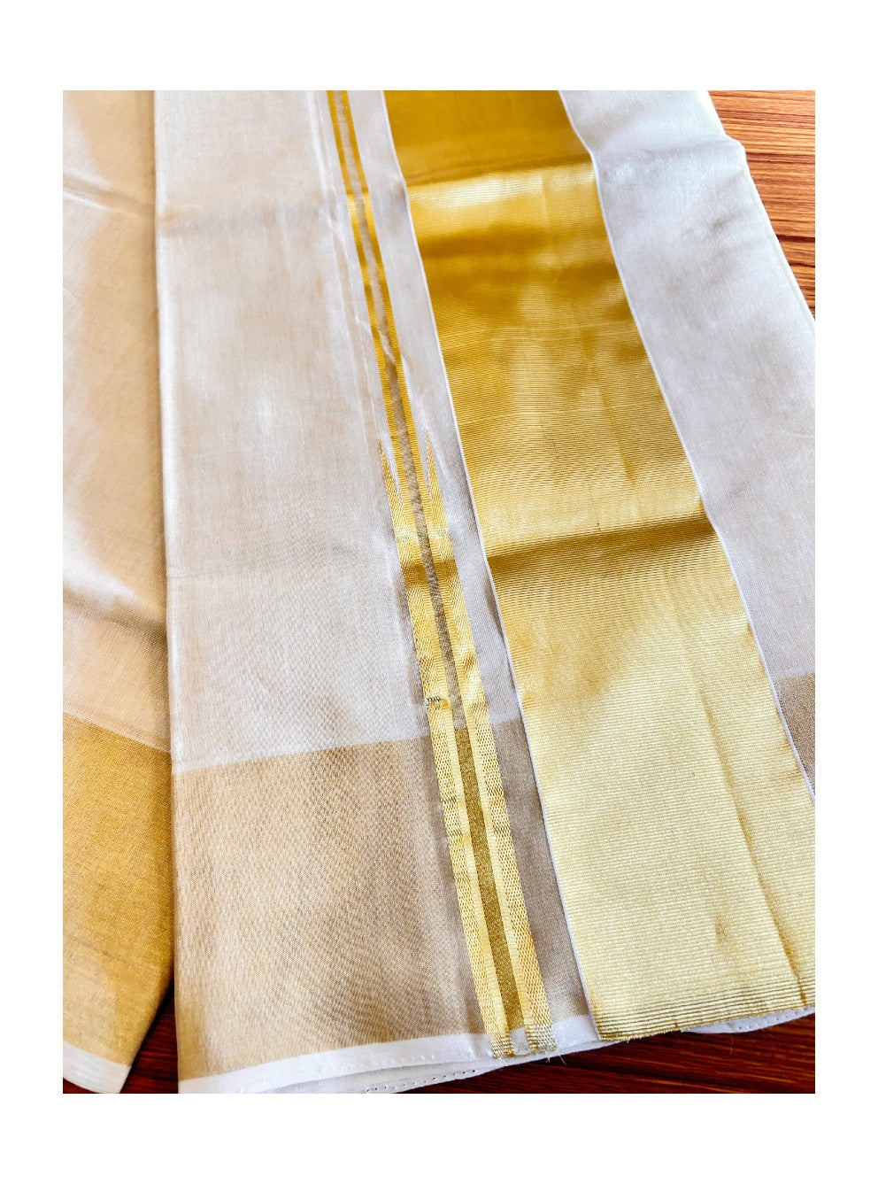 KaithariKada HANDLOOM UNAKKUPAAV Balaramapuram Kerala Saree for Women - 100% PURE Tissue Cotton 5.25 Inch with Kasavu PULIYILAKKARA Design Kara - 3.