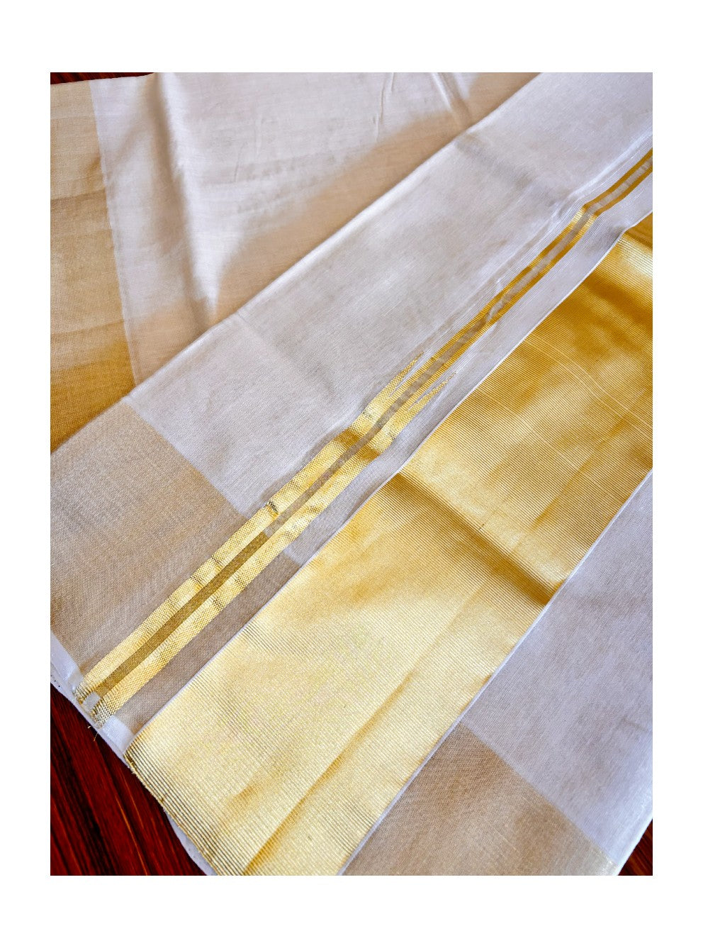 KaithariKada HANDLOOM UNAKKUPAAV Balaramapuram Kerala Saree for Women - 100% PURE Tissue Cotton 5.25 Inch with Kasavu PULIYILAKKARA Design Kara - 3.