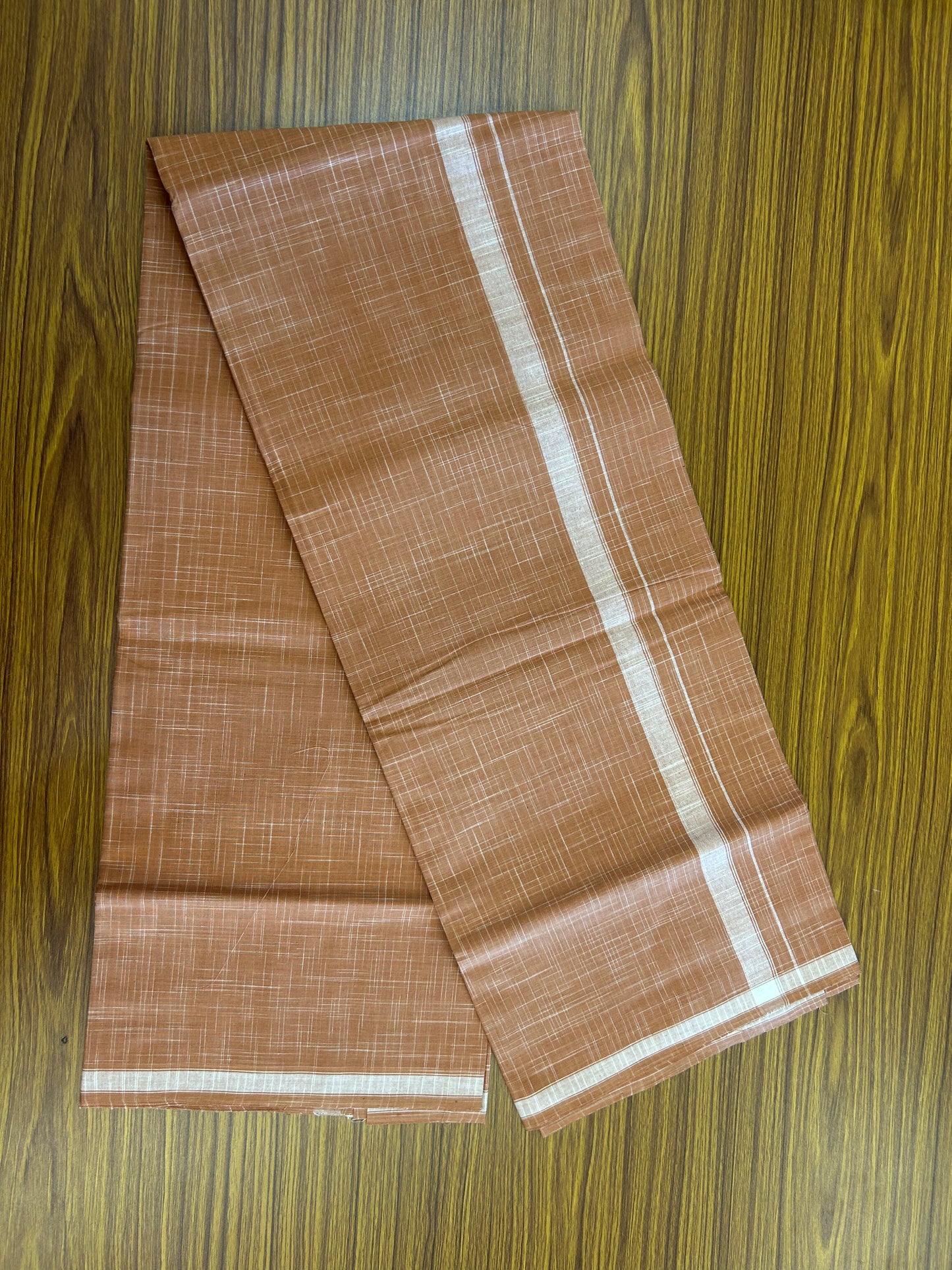Premium Kathar Type Pure cotton - Kaitharikada - Single Kaily / Lungi - 0.75 inch White Stripes kara Plain Border with Kavi & White Stripes colour body (2 meter / 4 muzham) -  44 KK8050 MUT