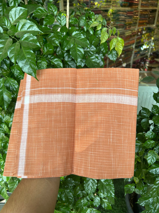 Premium Kathar Type Pure cotton - Kaitharikada - Single Kaily / Lungi - 0.75 inch White Stripes kara Plain Border with Kavi & White Stripes colour body (2 meter / 4 muzham) -  44 KK8050 MUT