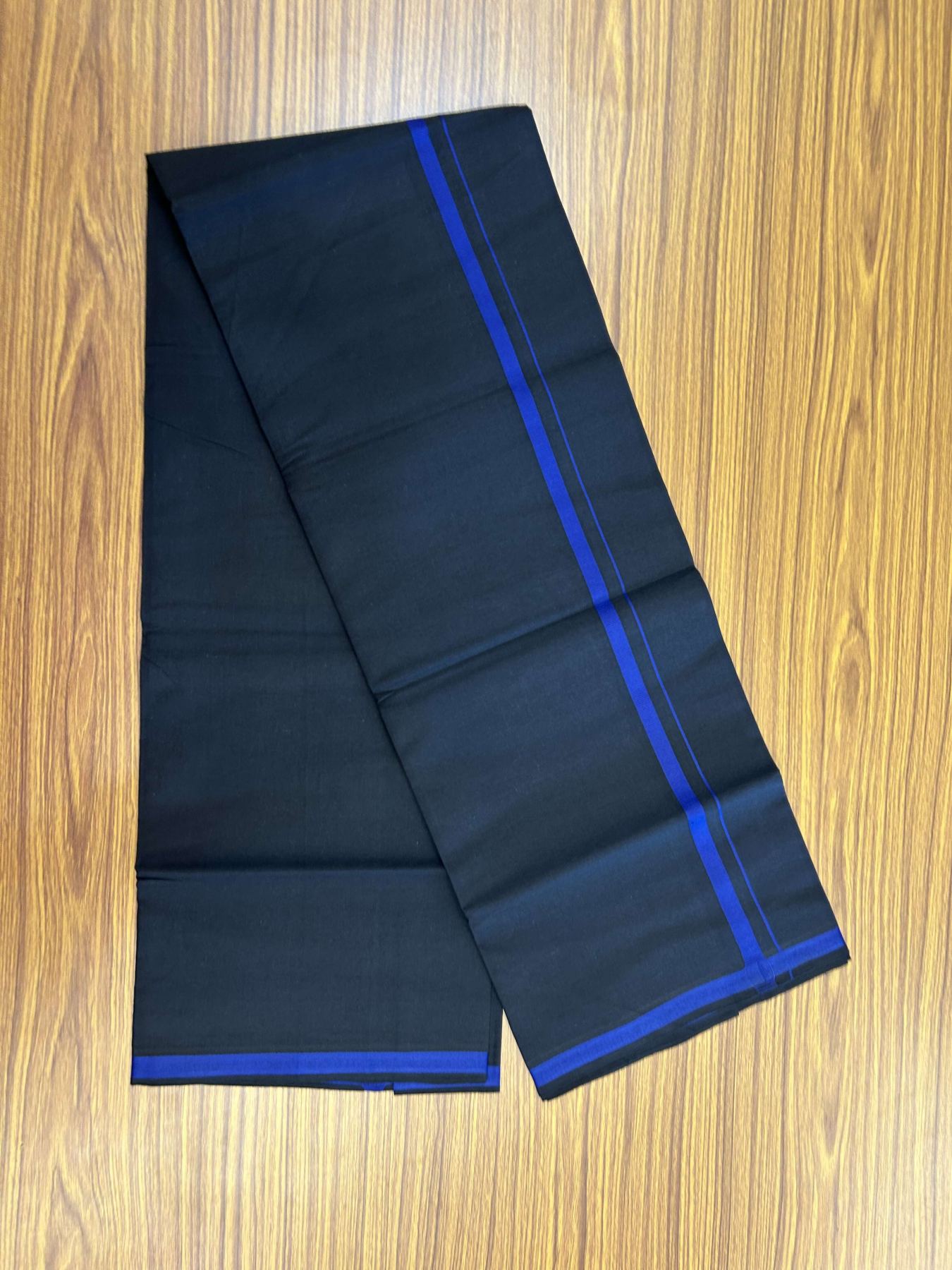 19% Discount!!! Kaitharikada - Single Kaily / Lungi - 60s - 1 cm Violet kara with Black colour body (2 meter / 4 muzham) - 11 KK8042 GAN