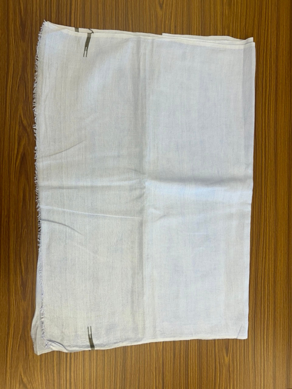 Kaitharikada - HANDLOOM Pure Cotton Kerala Towel - Thorthu - White Body & Sage Green Chutty Kara- 3KK5197ELA