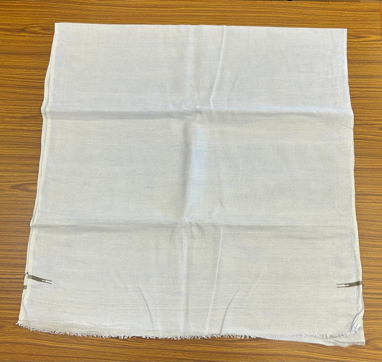 Kaitharikada - HANDLOOM Pure Cotton Kerala Towel - Thorthu - White Body & Sage Green Chutty Kara- 3KK5197ELA