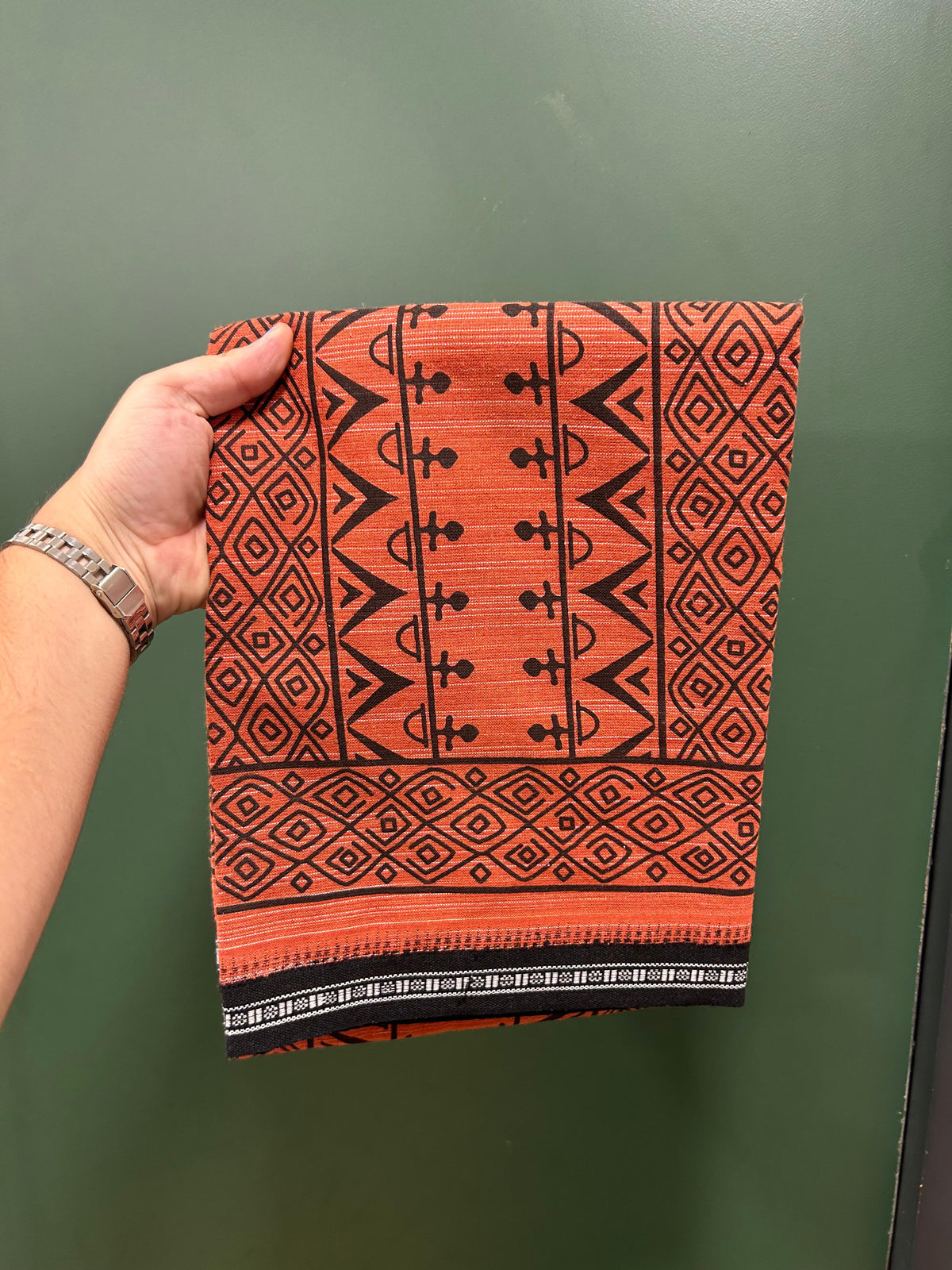 Single Kaily / Lungi - Kaitharikada - Mixed Cotton - 40s twisted - Black Printed Design Kara With Kavi Colour Body (2 meter / 4 muzham) -  13 KK8084 GAN