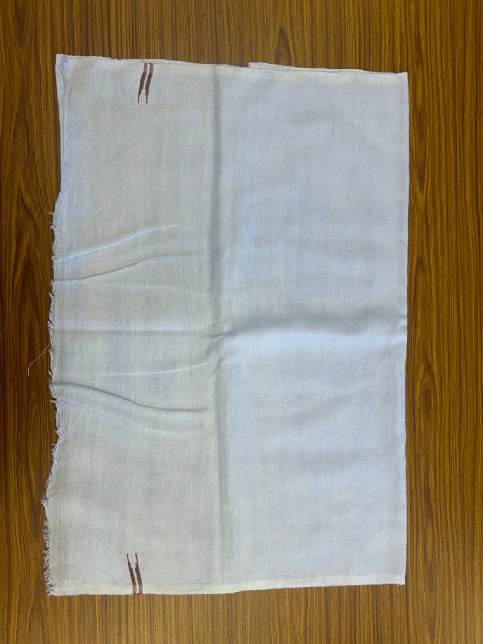 Kaitharikada - HANDLOOM Pure Cotton Kerala Towel - Thorthu - White Body & Brown Chutty Kara- 10KK5197ELA