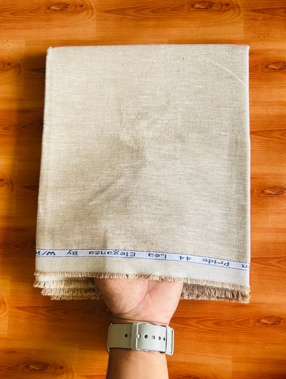 NEW! Kaitharikada Shirt Meterial - Light Brown Linen Shirt & Kurta Material 200x150(cm) (₹ 2,280 Per meter) - 1KK7002SAR