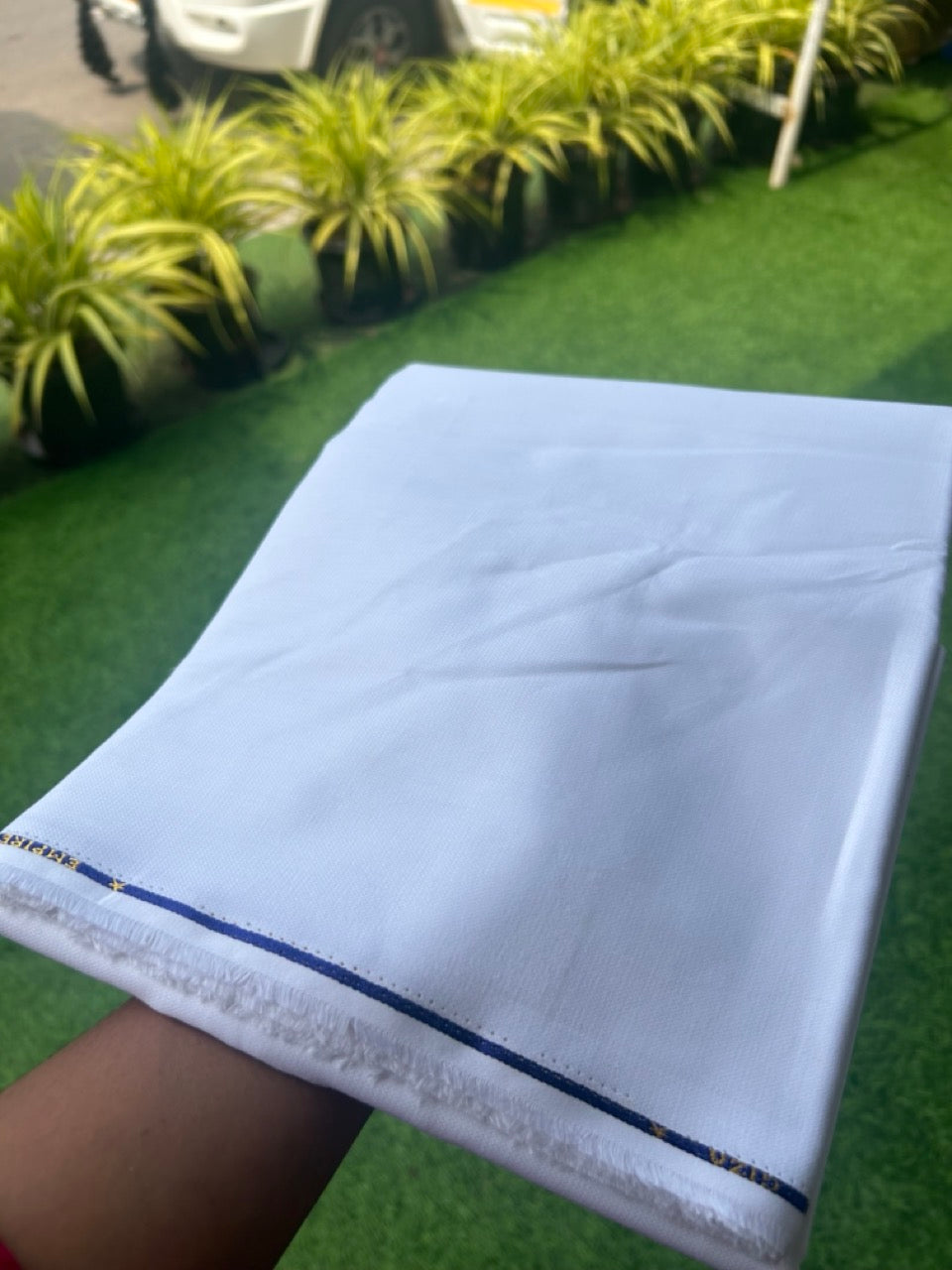 NEW! Kaitharikada Politician Shirt - PURE WHITE - Politician Giza Cotton Shirt & Kurta Material 200 x150(cm) (₹ 940 Per meter) - 3KK7002SAR