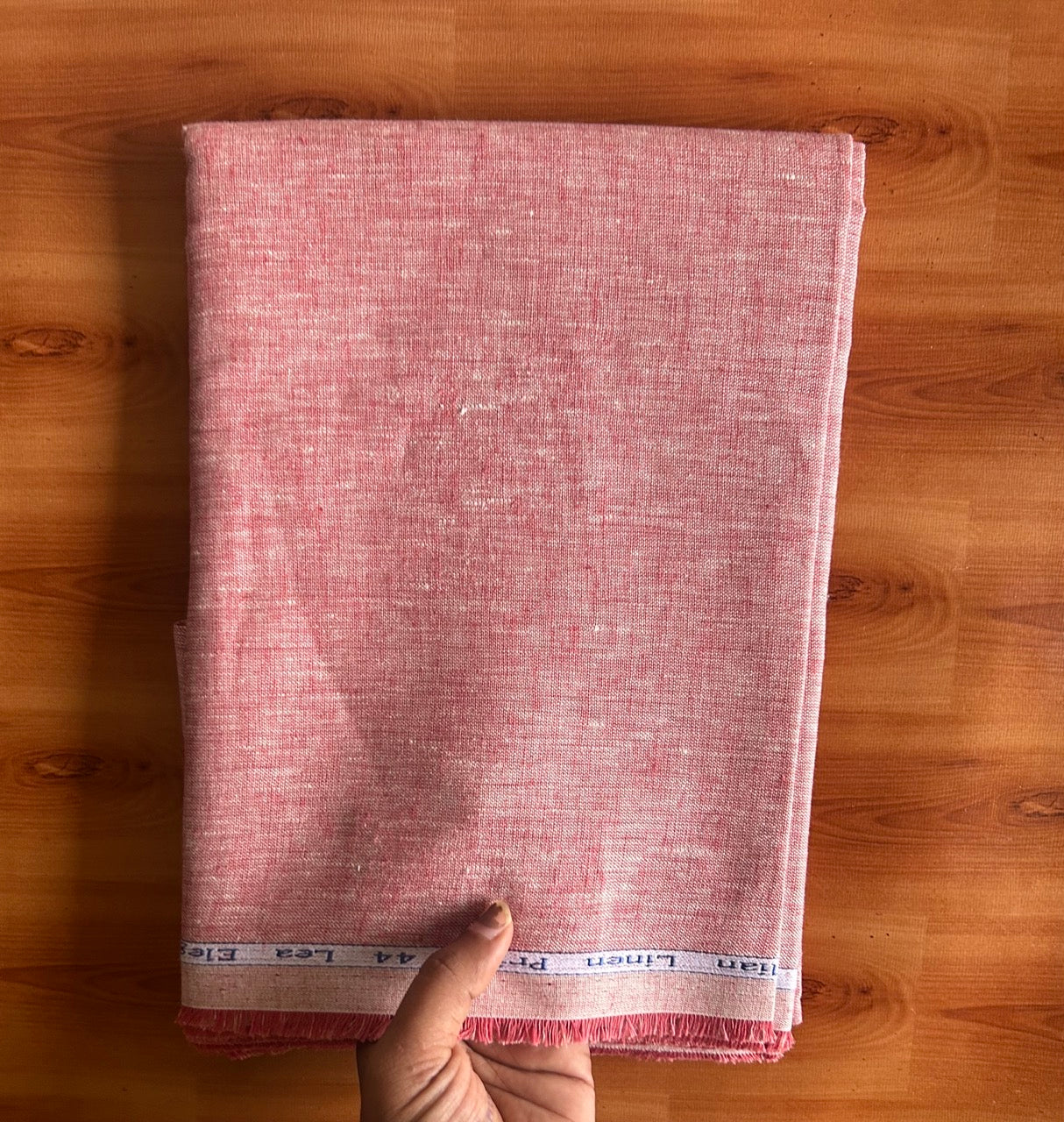 NEW! Kaitharikada Shirt Meterial -Pink Red Linen Shirt & Kurta Material 200x150(cm) (₹ 2,280 Per meter) - 7KK7002SAR