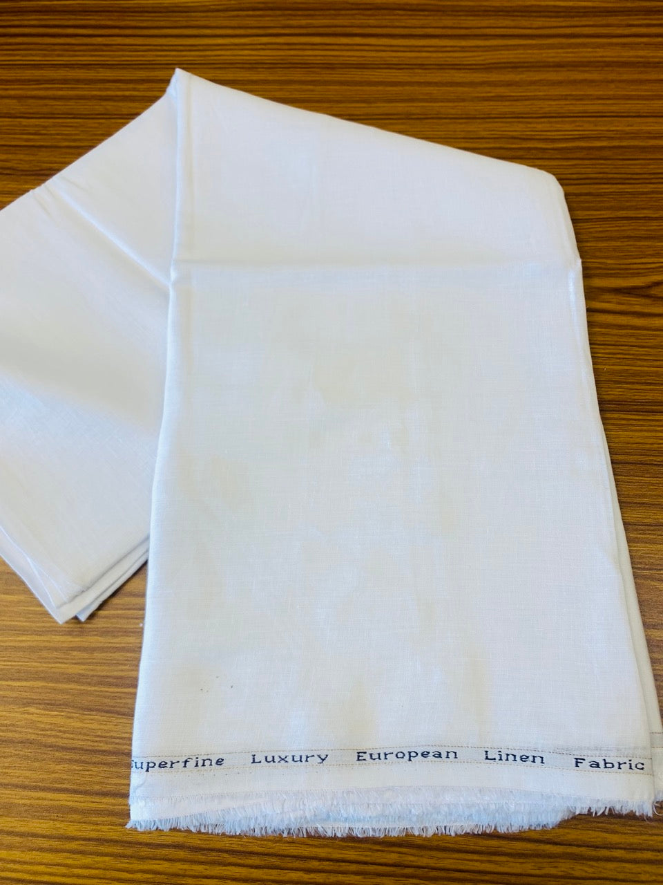 19% DISCOUNT!! NEW! Kaitharikada Men’s Shirt & Kurta Material - PURE WHITE- Politician White Colour 60 Lea Super fine Luxury European Linen. 200x150(cm) (₹ 1847 Per meter) - 2KK7004SAR
