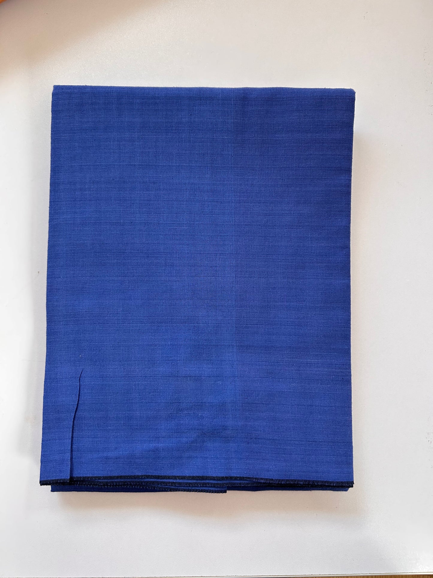Single Kaily / Lungi - Premium Kathar Type Mund Pure cotton - Kaitharikada - 0.1 inch Black thin kara Border with Blue colour body (2 meter / 4 muzham) - 1 KK8087 MUT