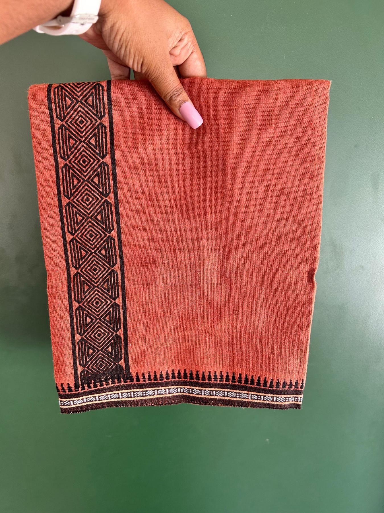 Single Kaily / Lungi - Kaitharikada - Mixed Cotton - 40s twisted - 1.75 inch Black Printed Design Printed Kuppadam Kara With Kavi Colour Body (2 meter / 4 muzham) - 15 KK8075 SAT