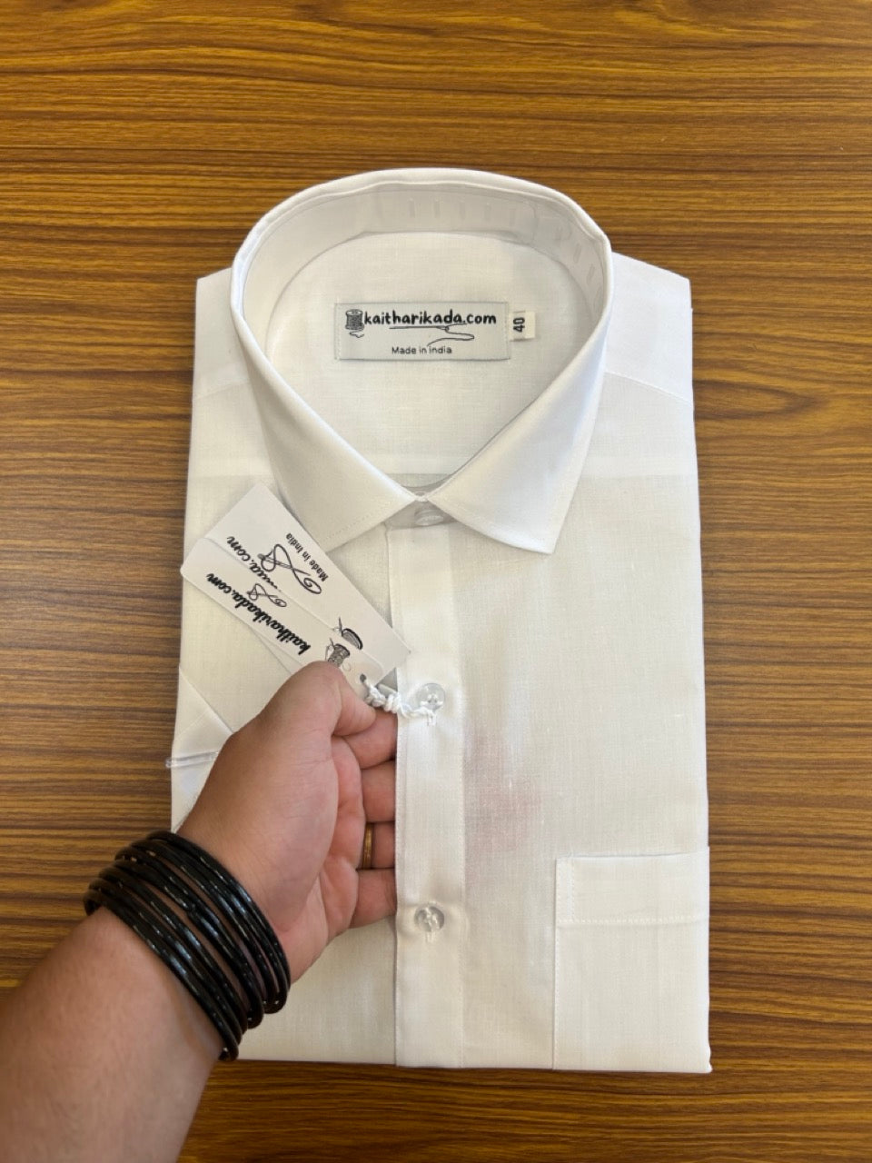 White Shirt - Half Sleeve - Club Royal - Cotton - Kaitharikada Original - Politician Type - 2KK1002S