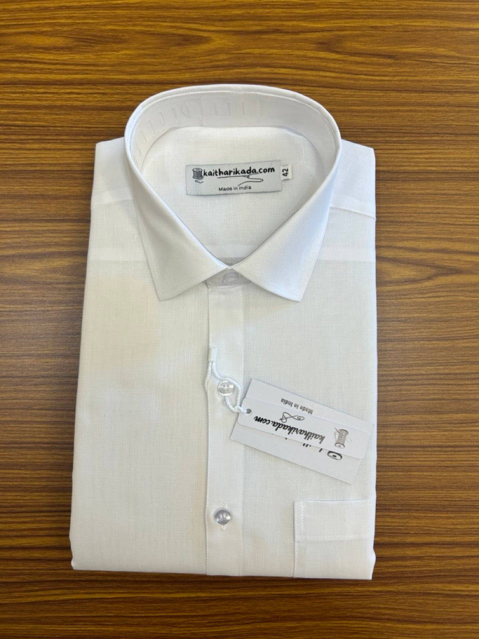 White Shirt - Full Sleeve - Club Royal - Cotton - Kaitharikada Original - Politician Type - 1 KK1002 KBF