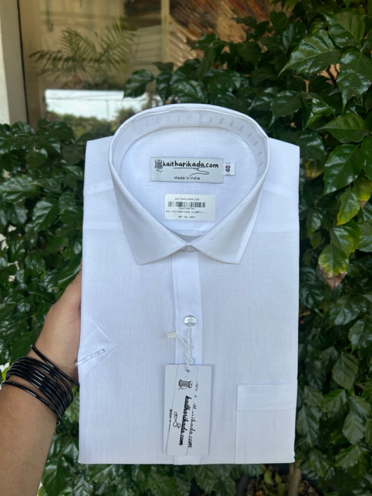 White Shirt - Half Sleeve - Club Royal - Cotton - Kaitharikada Original - Politician Type - 2KK1002S