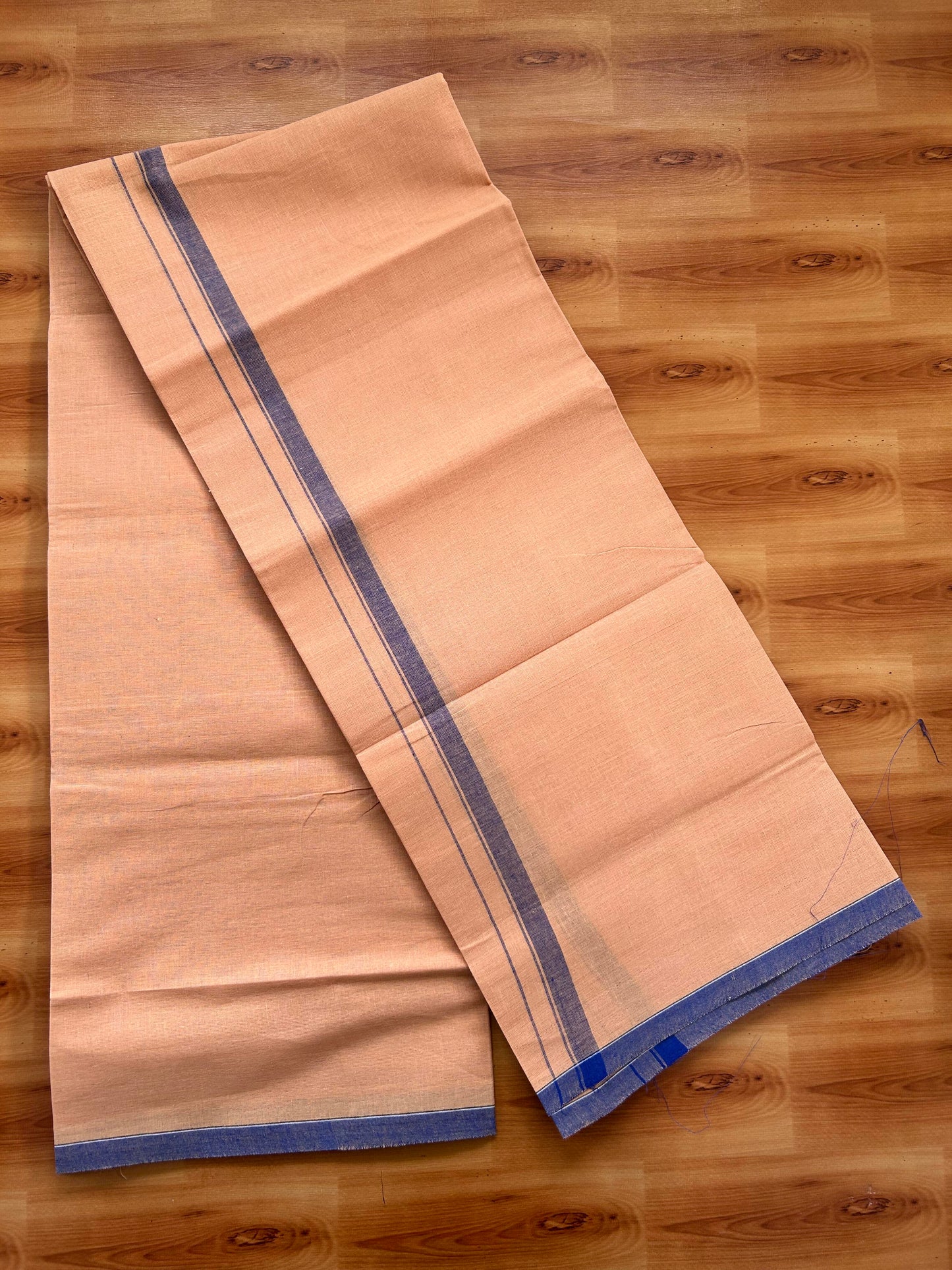 Single Kaily / Lungi- Kaitharikada - Pure Cotton - (40s) - 0.5 inch Blue Shaded Kara with Kavi colour body (2 meter / 4 muzham) - 25 KK8062 GAN