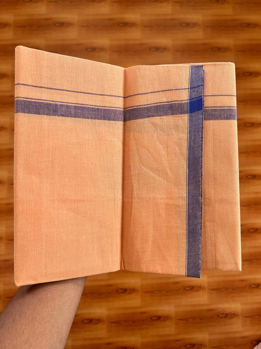 Single Kaily / Lungi- Kaitharikada - Pure Cotton - (40s) - 0.5 inch Blue Shaded Kara with Kavi colour body (2 meter / 4 muzham) - 25 KK8062 GAN