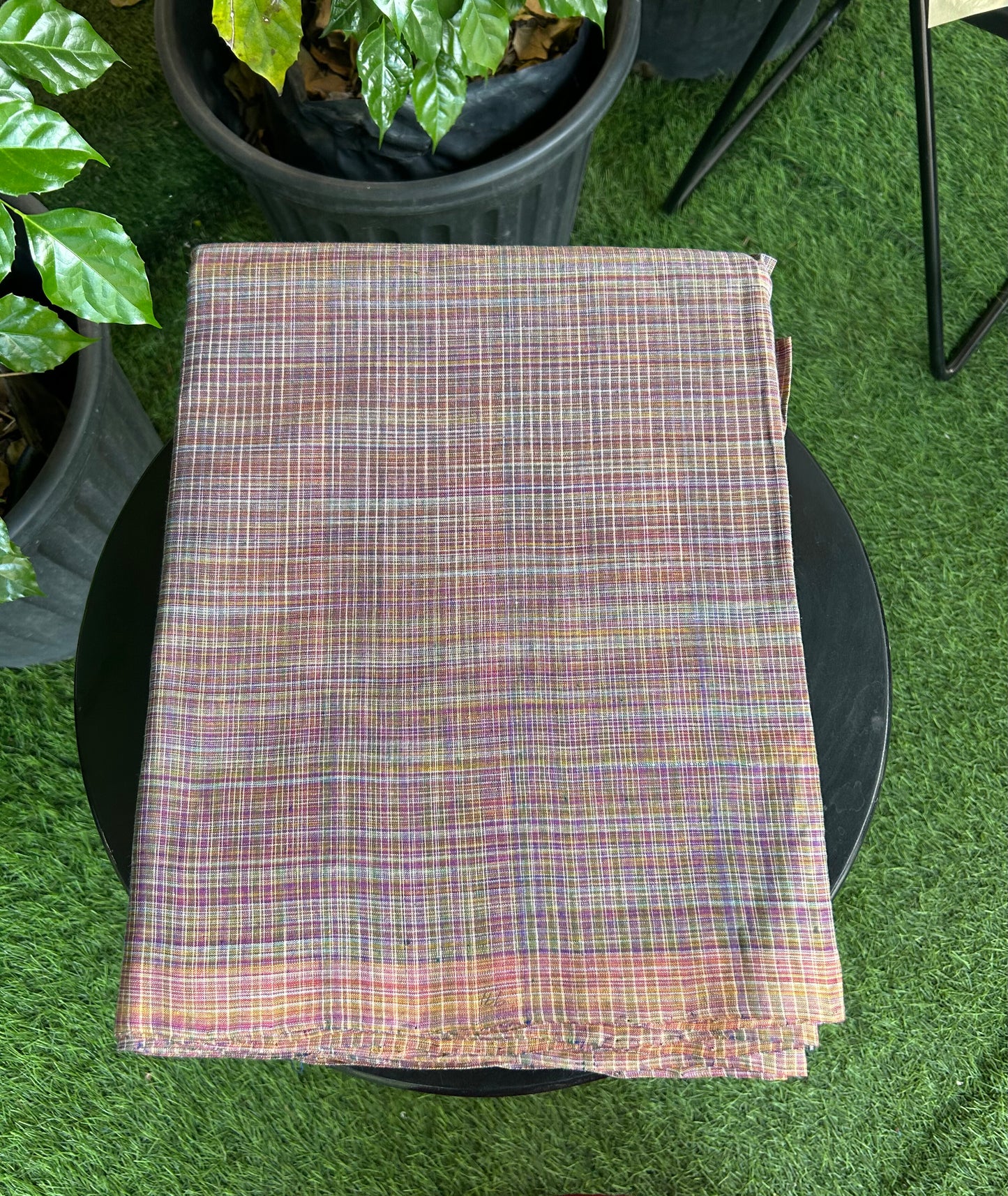 Handloom Khadi - Original Kerala Cotton Material - Kaitharikada Exclusive Product - Multi colour Shirt Material 2.5x1.27(m) (₹ 649 per meter) - 3 KK7011 ELA