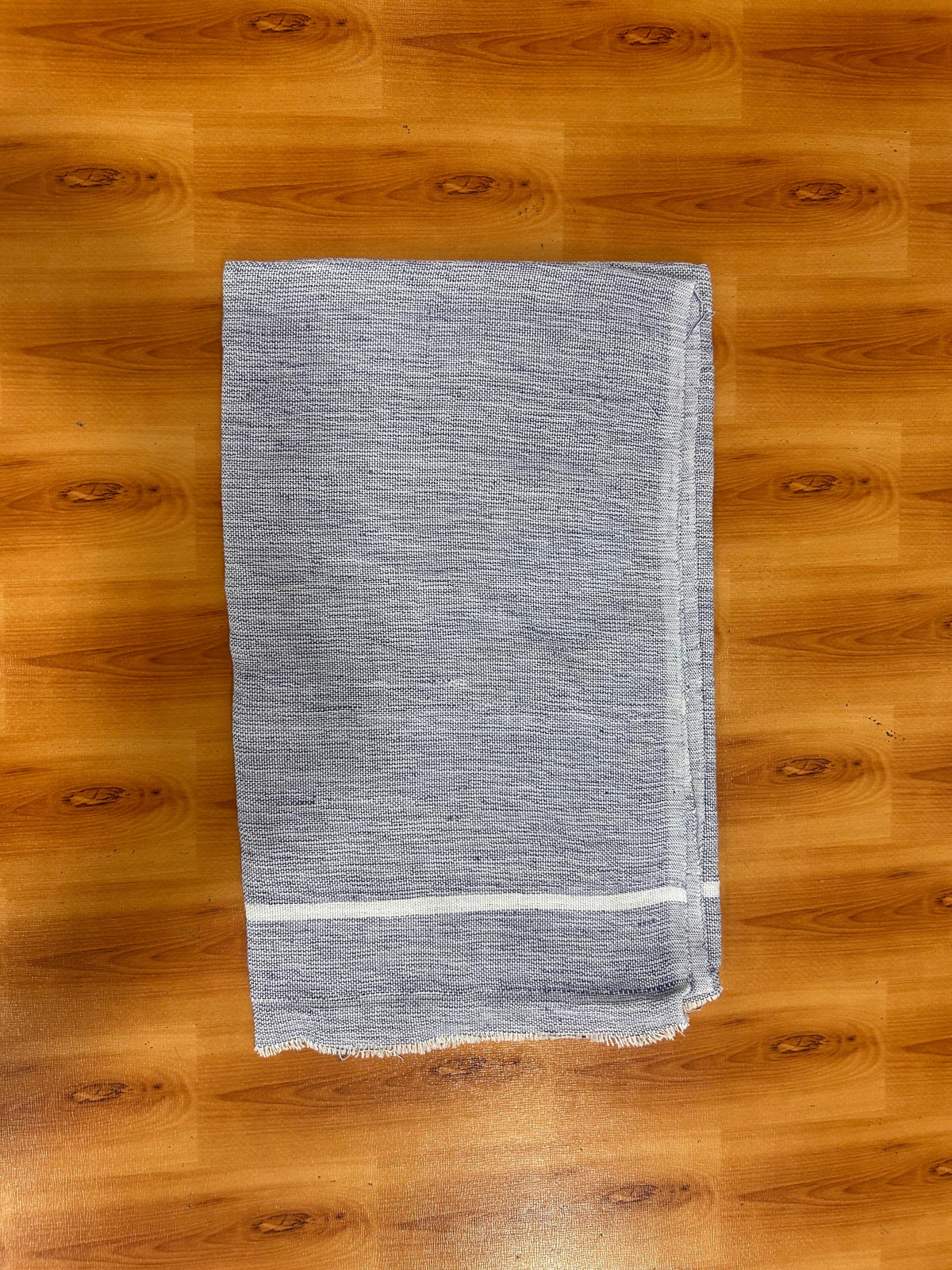 Kaitharikada - Handloom Pure Cotton Kerala Towel - Thorthu - (20x20s) - Lavender Blue White Body & White Kara - 4 KK10001 KAL