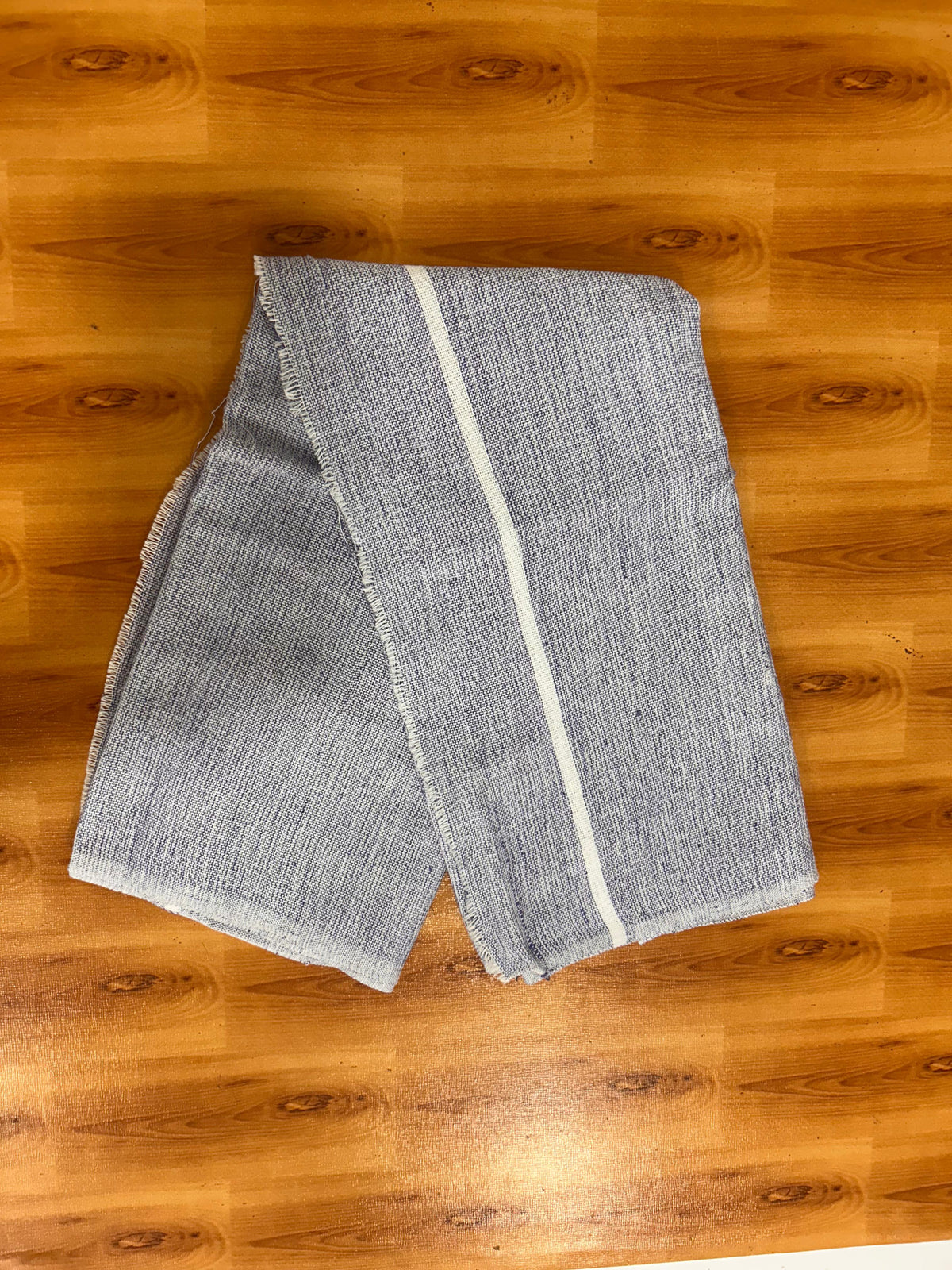 Kaitharikada - Handloom Pure Cotton Kerala Towel - Thorthu - (20x20s) - Lavender Blue White Body & White Kara - 4 KK10001 KAL