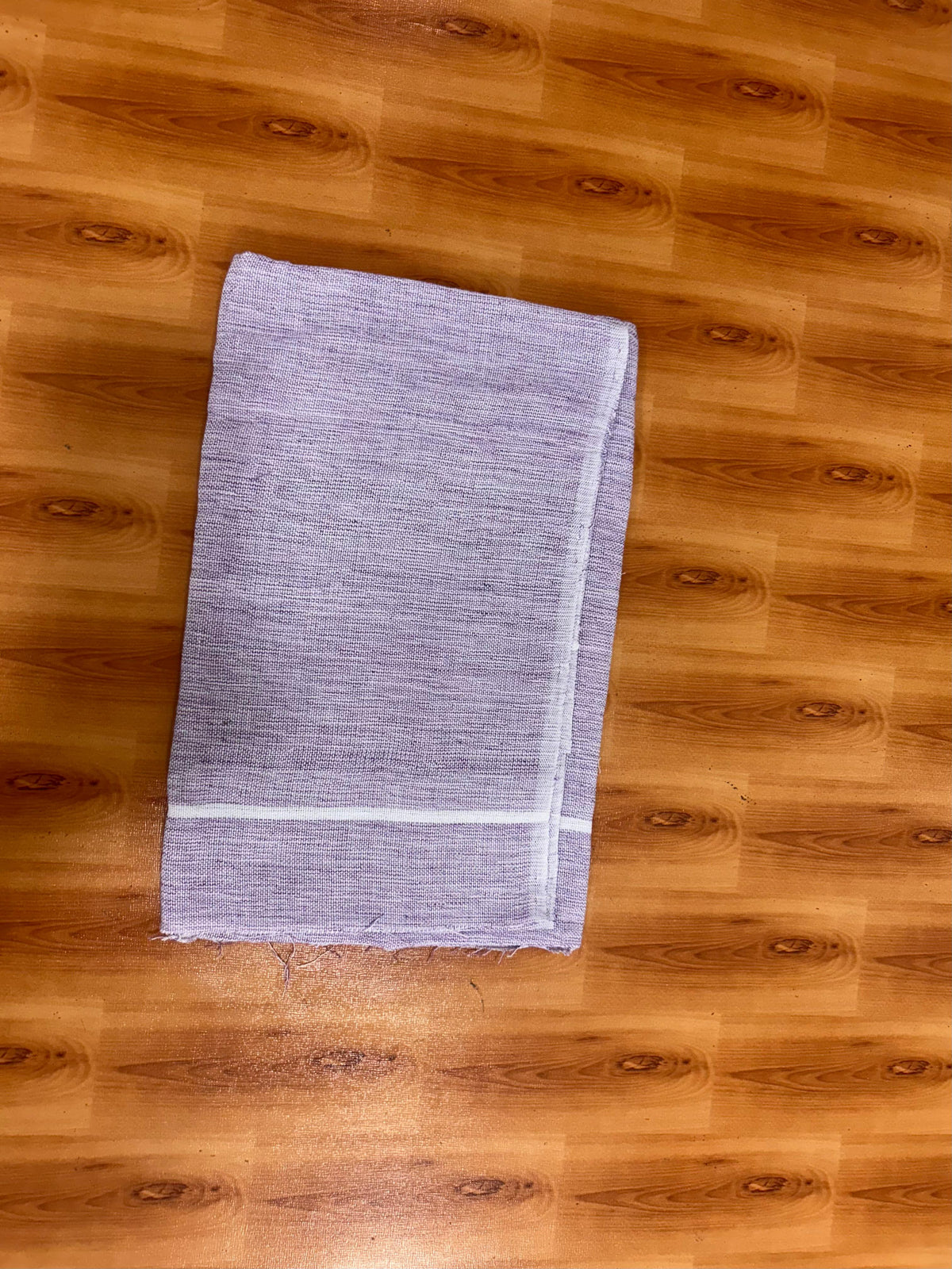Kaitharikada - Handloom Pure Cotton Kerala Towel - Thorthu - (20x20s) - Light Purple White Body & White Kara - 5 KK10001 KAL