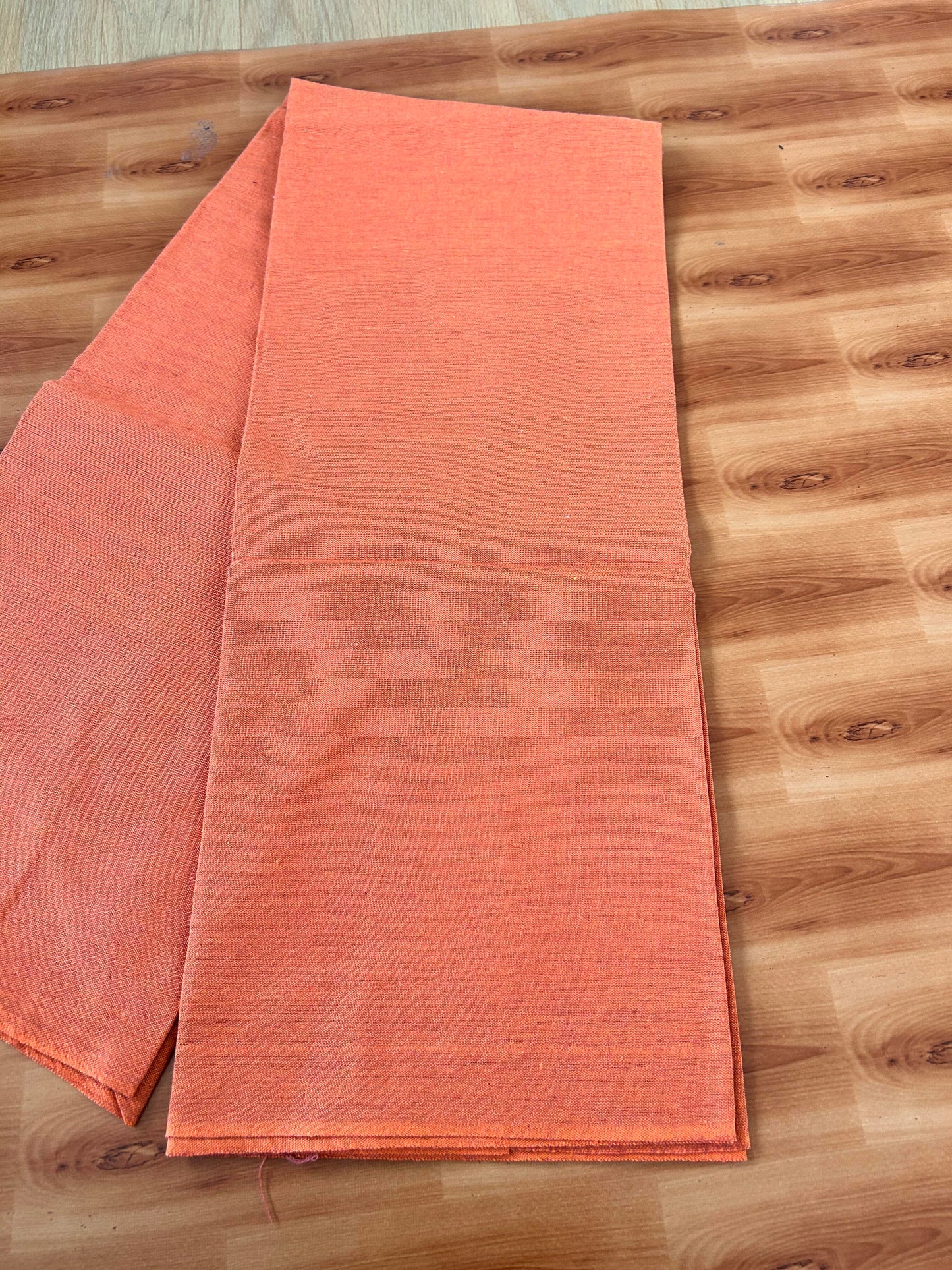 Kaitharikada - Single Kaily / Lungi - Mixed Cotton - 40s twisted - Orange Kavi colour body (2 meter / 4 muzham) - 2 KK5426 SAT