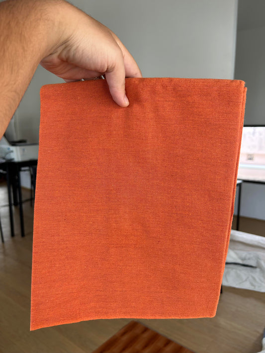 Kaitharikada - Single Kaily / Lungi - Mixed Cotton - 40s twisted - Orange Kavi colour body (2 meter / 4 muzham) - 2 KK5426 SAT