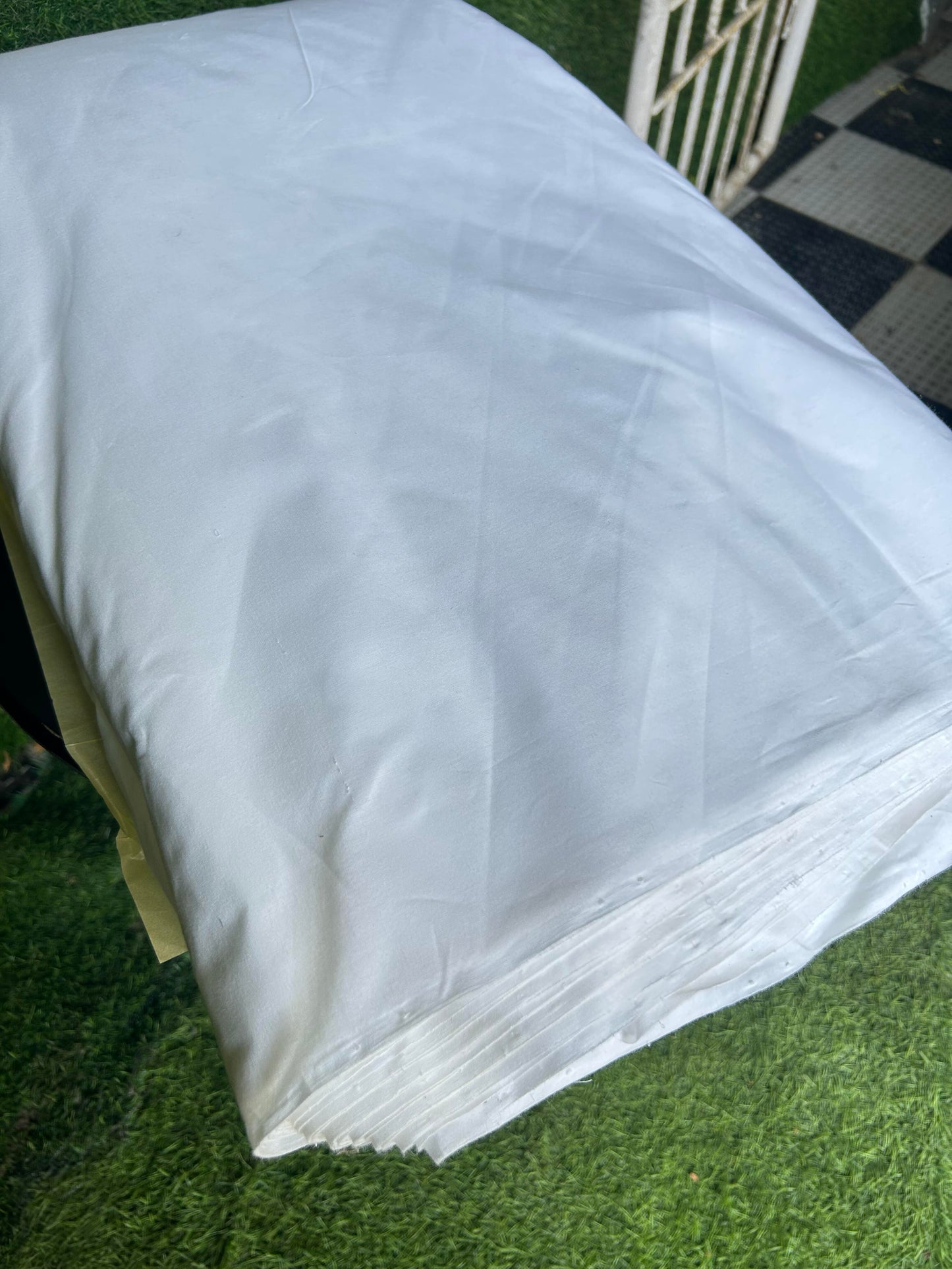 Handloom Khadi Pure Cotton Original Kerala Cotton Material - 80s Twisted - Pure white Shirt Material 2.5x1.24(m) (₹ 699 per meter) - 1 KK7012 KAL