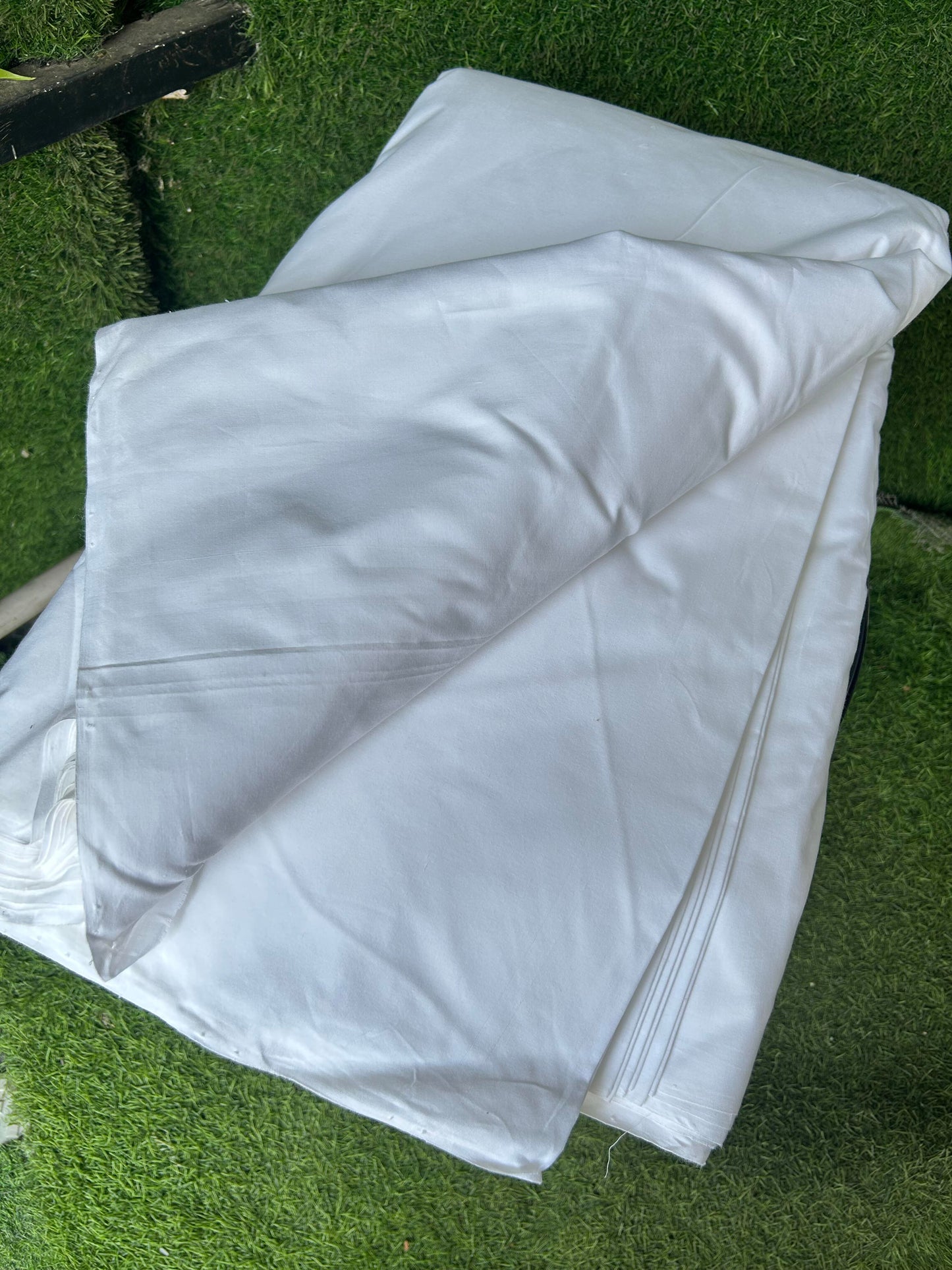 Handloom Khadi Pure Cotton Original Kerala Cotton Material - 80s Twisted - Pure white Shirt Material 2.5x1.24(m) (₹ 699 per meter) - 1 KK7012 KAL
