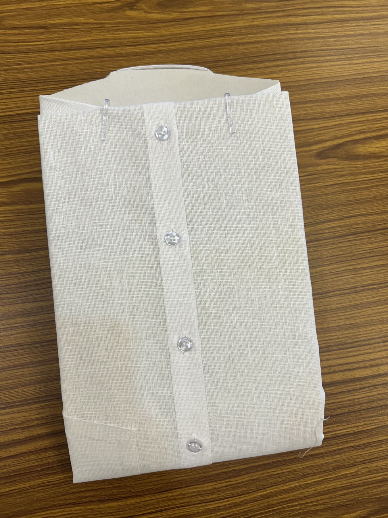 Pure Linen Cotton White Shirt - Full Sleeve  - Slub Weaving Kaitharikada Original - Politician Type - 3KK1003S