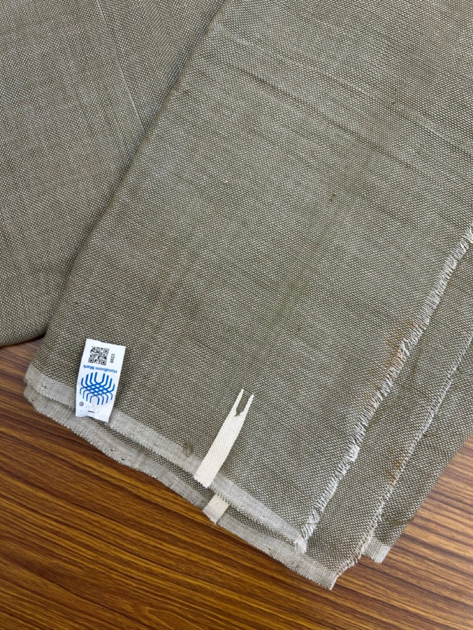 Kaitharikada - Handloom Pure Cotton Kerala Towel - Thorthu - Olive Green Body & Chutty Kara - 5 KK5198 ELA