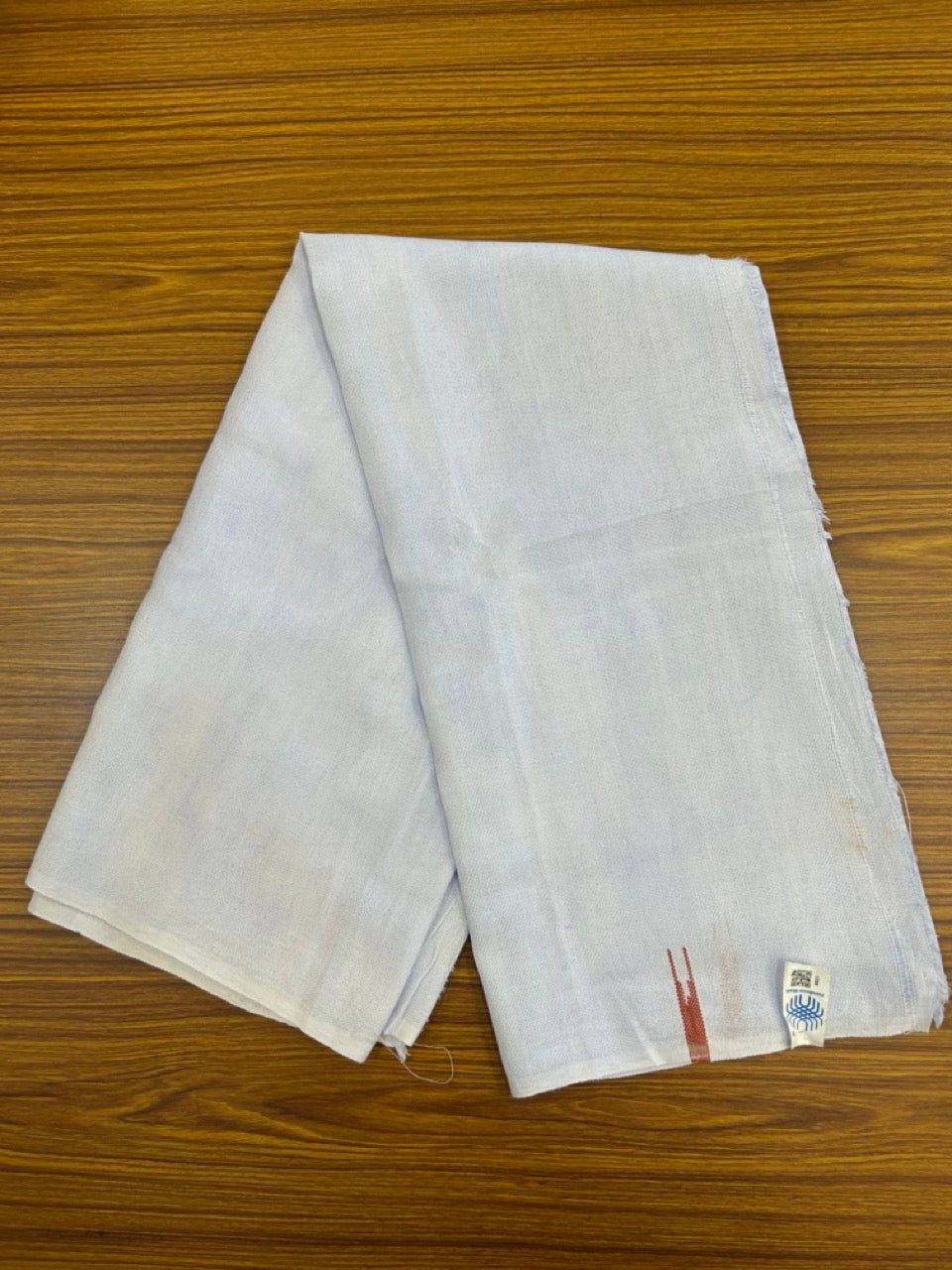 Kaitharikada - HANDLOOM Pure Cotton Kerala Towel - Thorthu - White Body & Brick Red Chutty Kara - 8 KK5198 ELA