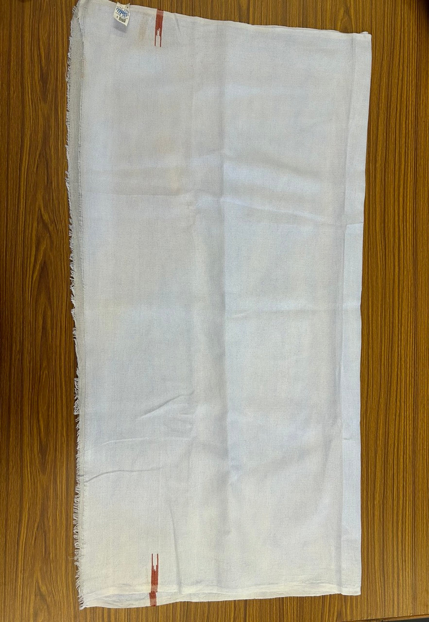 Kaitharikada - HANDLOOM Pure Cotton Kerala Towel - Thorthu - White Body & Brick Red Chutty Kara - 8 KK5198 ELA