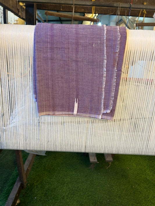 Kaitharikada - Handloom Pure Cotton Kerala Towel - Thorthu - Violet Body & Chutty Kara - 2 KK5198 ELA
