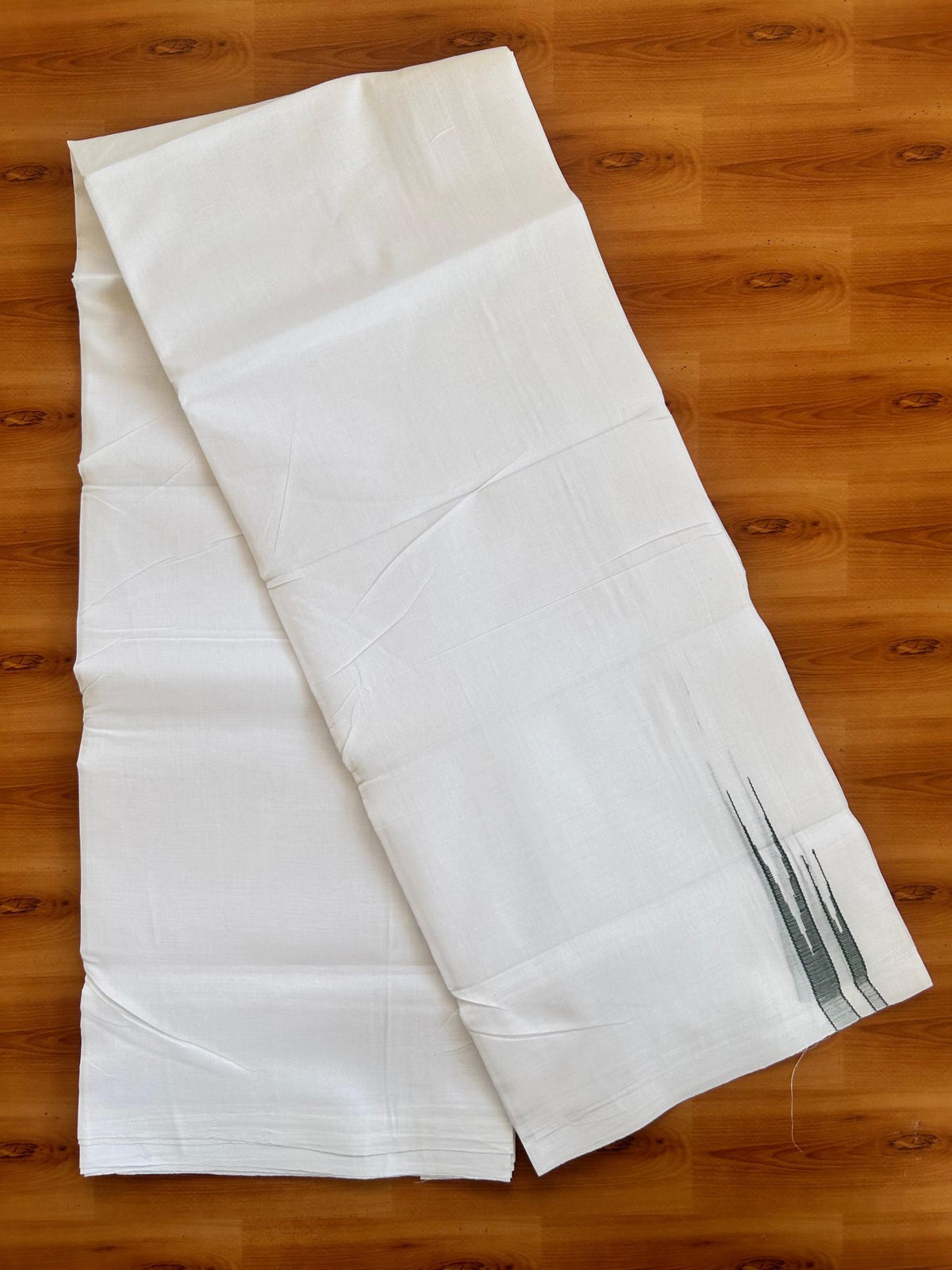Double Pure White 25% Discount ! KaithariKada Handloom Millpaav - Kerala Handloom - 100% Pure Cotton - 80x90 - 0.5 inch Puliyilakkara Teal Green Double Chutty Kara 3.90 mtr (8.36 Muzham) - 43 KK5496 YAR