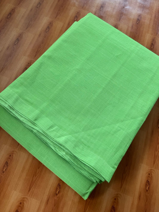 Kaitharikada Exclusive Handloom Product - Parrot Green Pure Cotton Shirt Material 2.5x1.26(m) (₹ 698 per meter) - 4 KK8057 ELA
