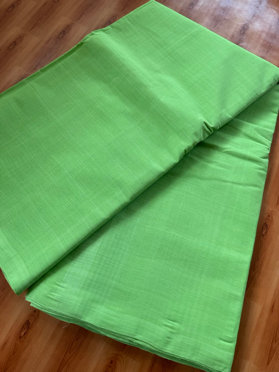 Kaitharikada Exclusive Handloom Product - Parrot Green Pure Cotton Shirt Material 2.5x1.26(m) (₹ 698 per meter) - 4 KK8057 ELA