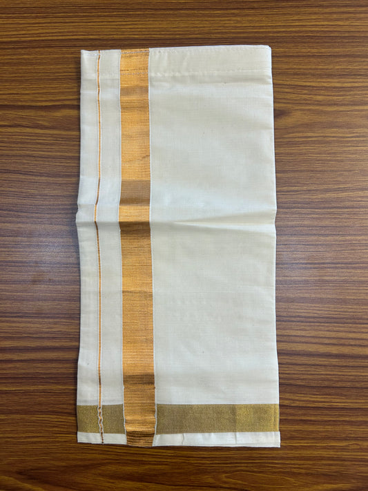 10% DISCOUNT !!! Kaitharikada -Traditional South Indian Kids 100% Pure Cotton Off white VELCRO Mundu Age 1 - 9KK515PMC