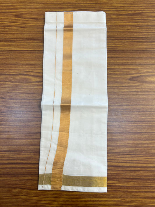 10% DISCOUNT !!! Kaitharikada -Traditional South Indian Kids 100% Pure Cotton Off white VELCRO Mundu Age 3 - 11KK515PMC