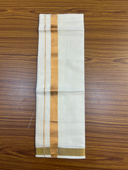 10% DISCOUNT !!! Kaitharikada -Traditional South Indian Kids 100% Pure Cotton Off white VELCRO Mundu Age 4 - 12KK515PMC