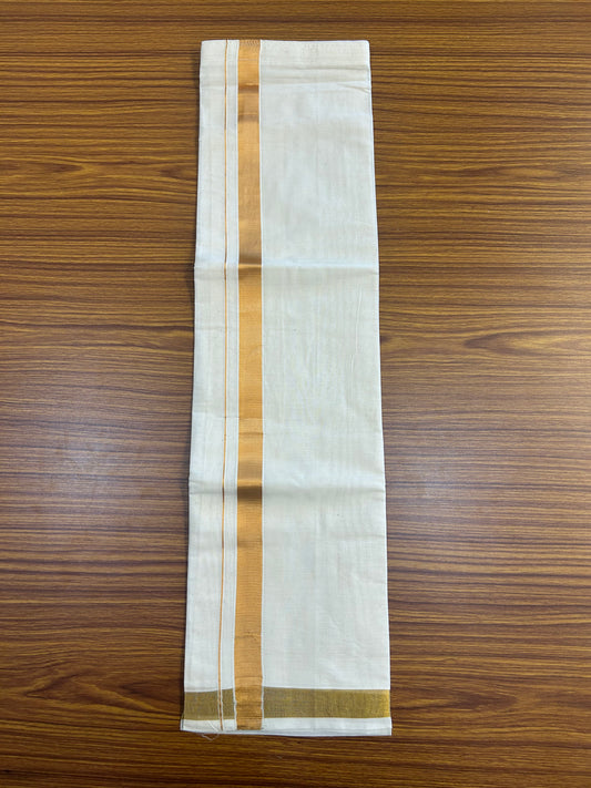 10% DISCOUNT !!! Kaitharikada -Traditional South Indian Kids 100% Pure Cotton Off white VELCRO Mundu Age 7 - 15KK515PMC